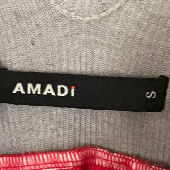 Amadi Lola Surplice Sleeveless Dress Two Tone Coral Pink Gray Size Small NWT - Picture 5 of 12